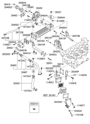 VALVE ASSY-EGR <br>28491-48000, <br>2849148000, <br>28491 48000 <br>(Original, New)