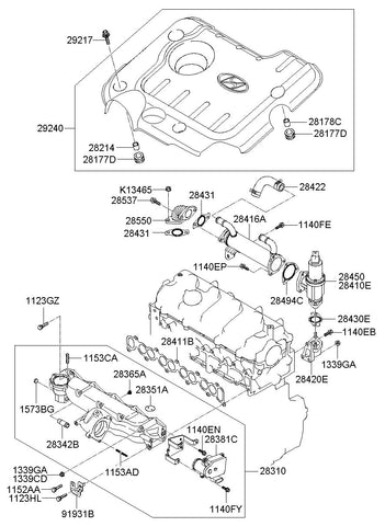 VALVE ASSY-ELECTRONIC EGR <br>28410-27750, <br>2841027750, <br>28410 27750 <br>(Original, New)