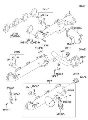 MANIFOLD ASSY-INTAKE <br>28310-41302, <br>2831041302, <br>28310 41302 <br>(Original, New)