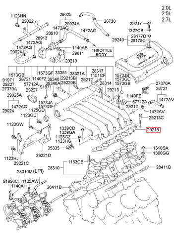 GASKET-SURGE TANK 29215-37270 (Original, New)