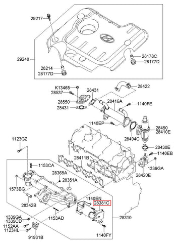 ACTUATOR-SWIRL CONTROL 28381-27450 (Original, New)