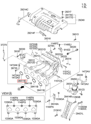 GASKET-INTAKE MANIFOLD 28411-26900 (Original, New)