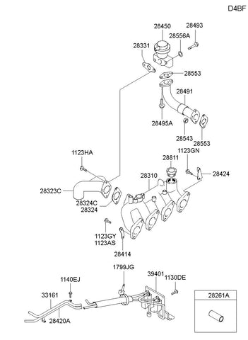 VALVE ASSY-EGR <br>28461-42020, <br>2846142020, <br>28461 42020 <br>(Original, New)