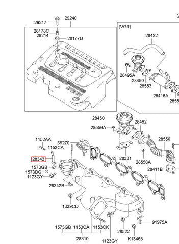 CONNECTOR-WATER CIRCUIT BLEED 28343-27001 (Original, New)