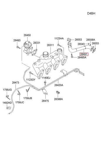 PIPE-EGR 28491-42502 (Original, New)