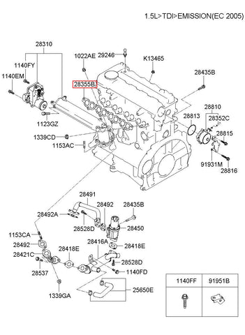 GASKET-INLET MANIFOLD 28355-2A101 (Original, New)