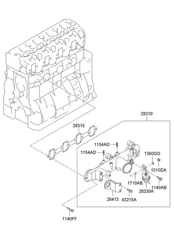 GASKET-INTAKE MANIFOLD FR <br>28315-45510, <br>2831545510, <br>28315 45510 <br>(Original, New)