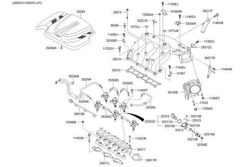 INJECTOR COMPLETE <br>35302-3C100, <br>353023C100, <br>35302 3C100 <br>(Original, New)