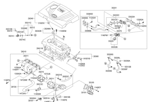 COVER ASSY-ENGINE <br>29240-2B410, <br>292402B410, <br>29240 2B410 <br>(Original, New)