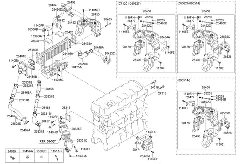 BOLT-EGR VALVE 28401-84710 2840184710 28401 84710