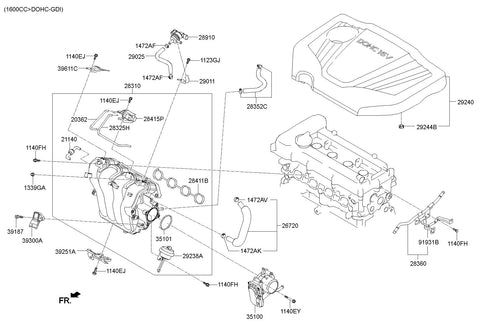 COVER ASSY-ENGINE <br>29240-2B600, <br>292402B600, <br>29240 2B600 <br>(Original, New)