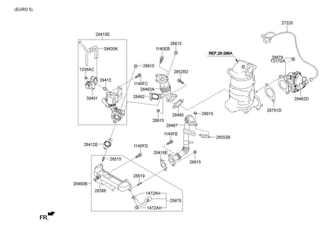 VALVE ASSY-ELECTRONIC EGR <br>28410-2F700, <br>284102F700, <br>28410 2F700 <br>(Original, New)