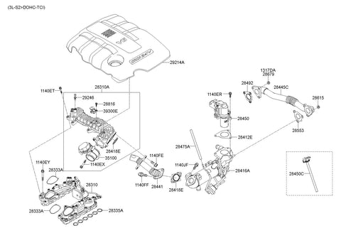 VALVE ASSY-EGR <br>28410-3A101, <br>284103A101, <br>28410 3A101 <br>(Original, New)