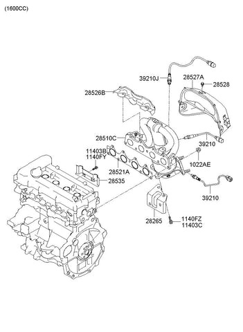 MANIFOLD CATALYTIC ASSY-EXH <br>28510-2E000, <br>285102E000, <br>28510 2E000 <br>(Original, New)