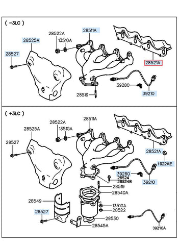 GASKET-EXHAUST MANIFOLD 28521-2A701 (Original, New)