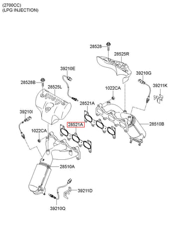 GASKET-EXHAUST MANIFOLD 28521-25020 (Original, New)