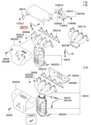 SENSOR ASSY-OXYGEN 39210-23500 (Original, New)