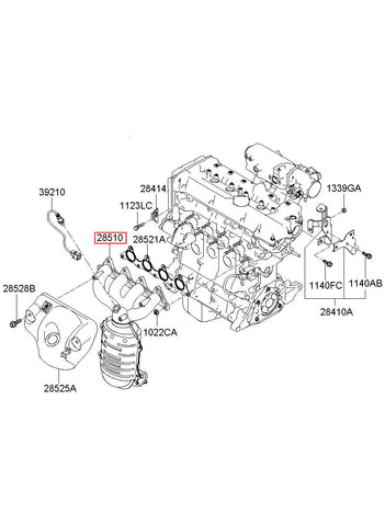 MANIFOLD ASSY-EXHAUST 28510-27400 (Original, New)