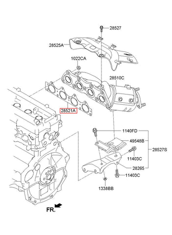 GASKET-EXHAUST MANIFOLD 28521-2A702 (Original, New)