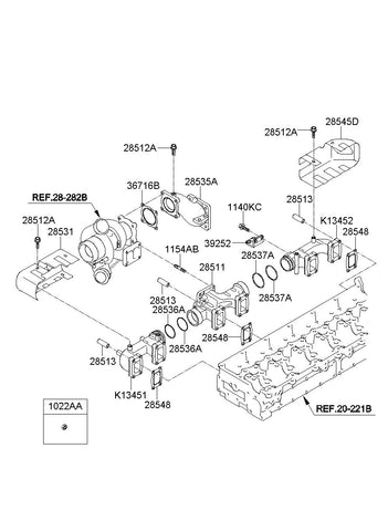 GASKET-EXHAUST MANIFOLD <br>28548-85800, <br>2854885800, <br>28548 85800 <br>(Original, New)