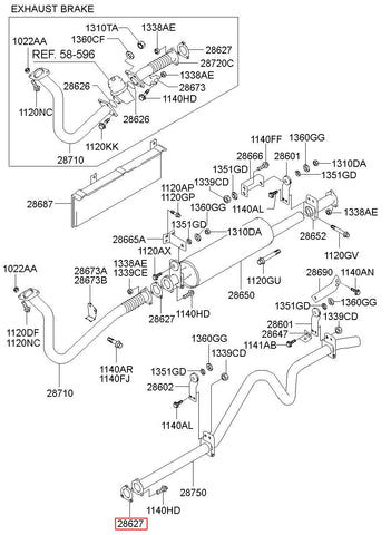 GASKET-EXHAUST PIPE 28627-5A300 (Original, New)