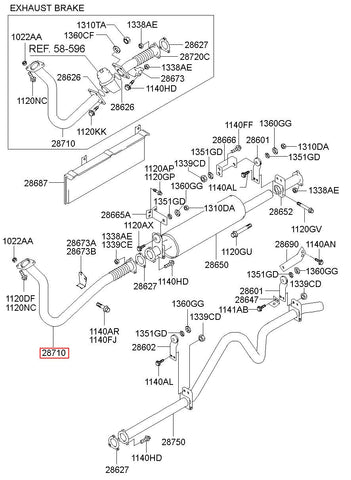 PIPE ASSY-EXHAUST FR 28710-5H150 (Original, New)