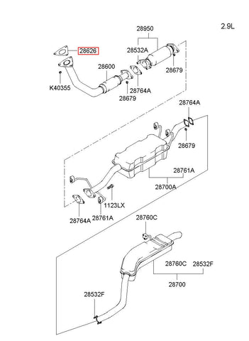 GASKET-EXH.PIPE 0K011-40305 (Original, New)