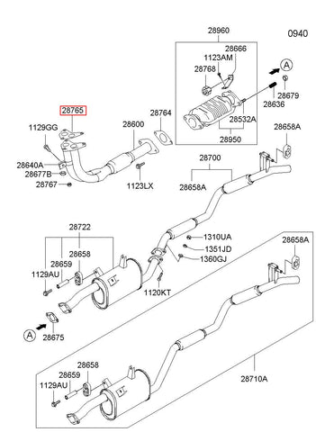 GASKET-EXHAUST PIPE 28765-28020 (Original, New)