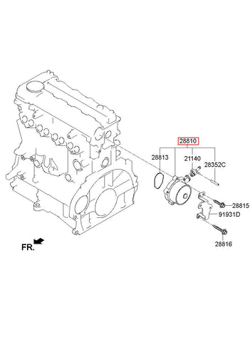 PUMP ASSY-VACUUM 28810-2A650 (Original, New)