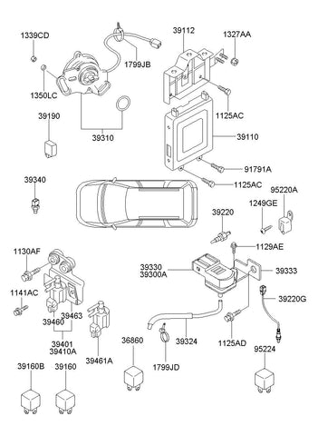 VALVE ASSY-FUEL CUT SOLENOID <br>39410-M3000, <br>39410M3000, <br>39410 M3000 <br>(Original, New)