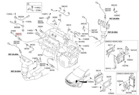 SENSOR-CRANKSHAFT ANGLE 39310-3C400 (Original, New)