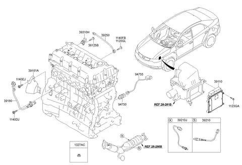 ELECTRONIC CONTROL UNIT <br>39110-2BAK8, <br>391102BAK8, <br>39110 2BAK8 <br>(Original, New)