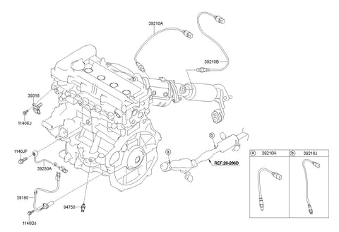 SENSOR ASSY-OXYGEN <br>39210-2B230, <br>392102B230, <br>39210 2B230 <br>(Original, New)