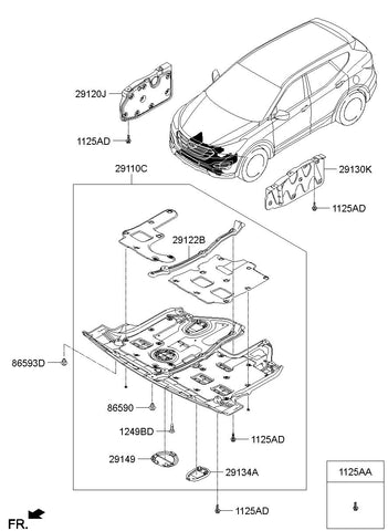 PANEL-SIDE COVERLH 29130-2W000 291302W000 29130 2W000