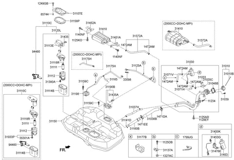 PUMP ASSY-FUEL <br>31120-C1100, <br>31120C1100, <br>31120 C1100 <br>(Original, New)