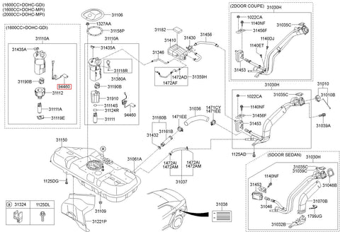 SENDER ASSY-FUEL PUMP 94460-1M500 (Original, New)