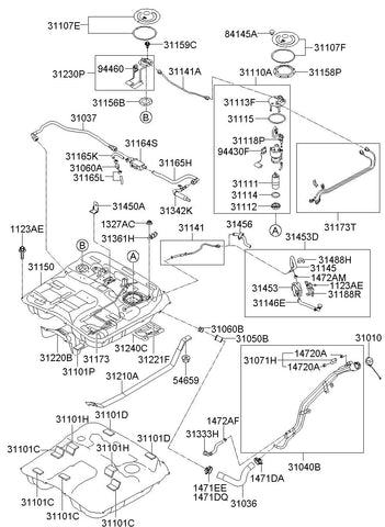 COMPLETE-FUEL PUMP <br>31110-3J500, <br>311103J500, <br>31110 3J500 <br>(Original, New)