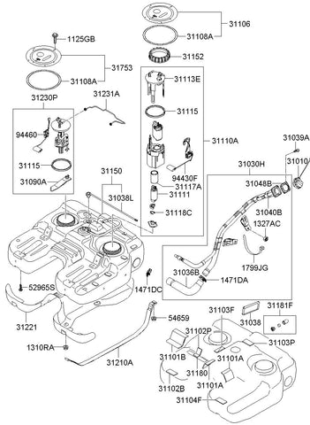 SENDER ASSY-FUEL <br>94430-2P000, <br>944302P000, <br>94430 2P000 <br>(Original, New)