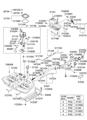 PUMP-FUEL <br>31111-3K300, <br>311113K300, <br>31111 3K300 <br>(Original, New)