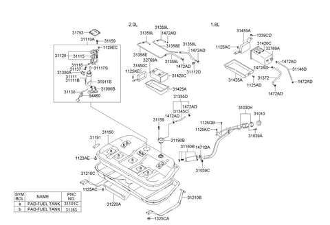 FILTER ASSY-FUEL <br>31911-38204, <br>3191138204, <br>31911 38204 <br>(Original, New)