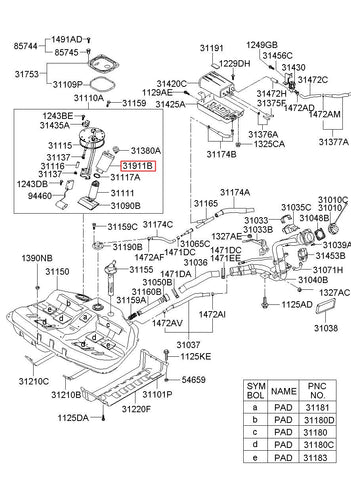 FILTER ASSY-FUEL 31911-09000 (Original, New)