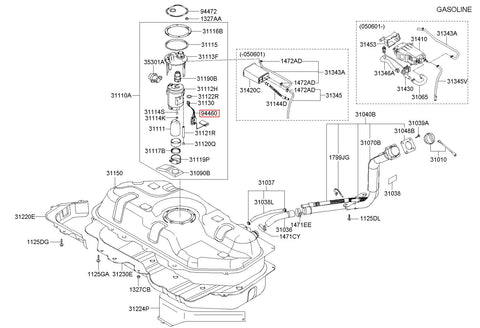 SENDER ASSY-FUEL PUMP 94460-1C000 (Original, New)