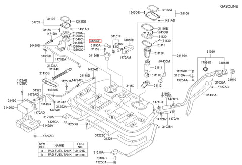 PLATE & SENDER ASSY-SUCTION 31230-26010 (Original, New)