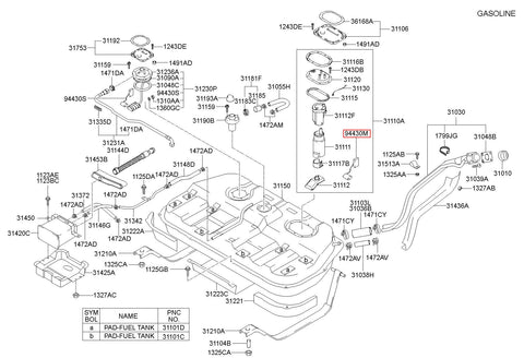 SENDER ASSY-MAIN 94430-26000 (Original, New)