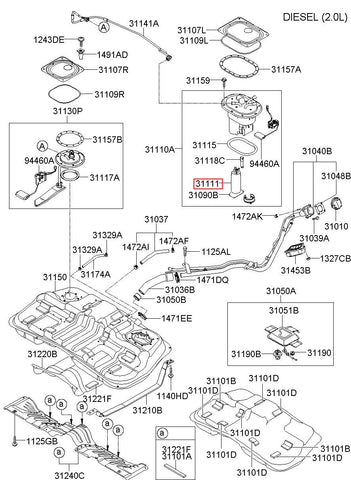 PUMP-FUEL 31111-2E960 (Original, New)