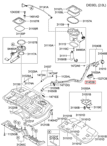 FILTER ASSY-AIR 31453-2D530 (Original, New)