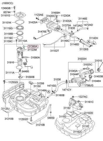 REGULATOR-FUEL PRESSURE 31380-2H000 (Original, New)