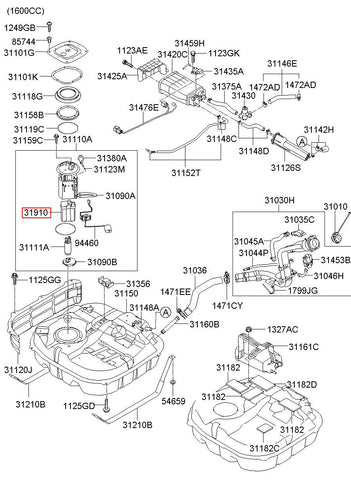 FILTER-FUEL 31910-2H000 (Original, New)