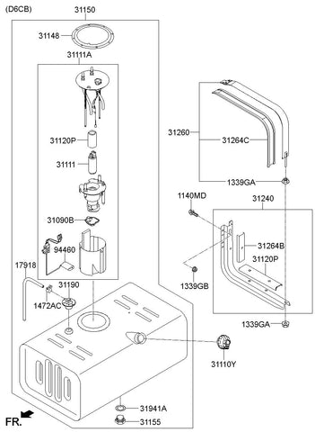 PUMP ASSY-FUEL <br>31150-5M000, <br>311505M000, <br>31150 5M000 <br>(Original, New)