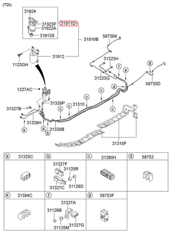 FILTER ASSY-DIESEL 31911-2H900 (Original, New)